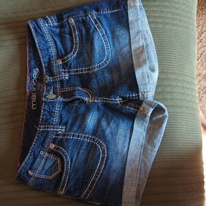 Maurices Dark Blue Denim Shorts